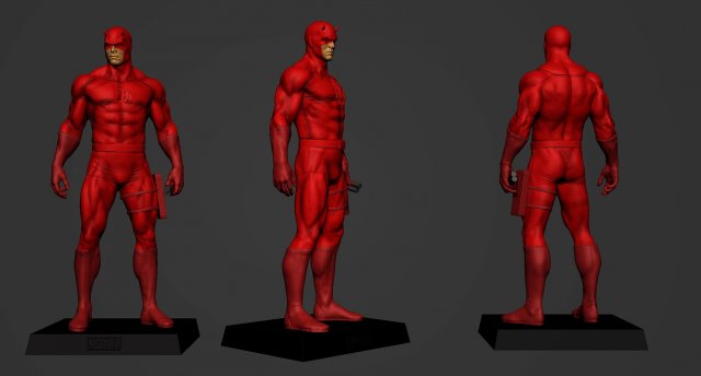 Daredevil 3D प्रिंट मॉडल .c4d .max .obj .3ds .fbx .stl .blend 