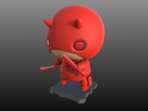 Chibi Daredevil Modèles 3D en vedette