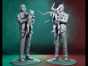Nick Fury and Cat Modello di stampa 3D