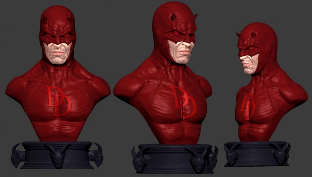 Daredevil Bust 3Dプリントモデル