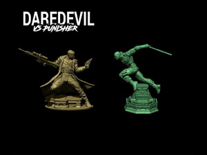 Daredevil vs Punisher 3D Print Model