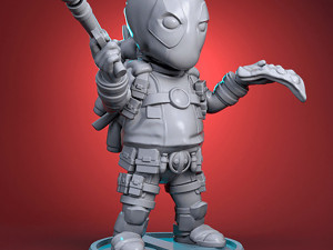 Chibi Deadpool 3D Print Model