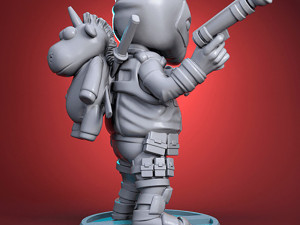 Chibi Deadpool 3D Print Model