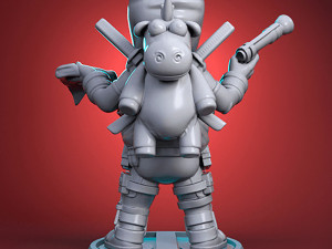 Chibi Deadpool 3D Print Model