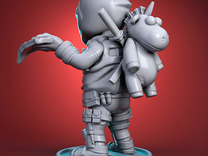 Chibi Deadpool 3D Print Model