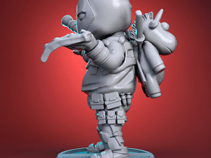 Chibi Deadpool 3D Print Model