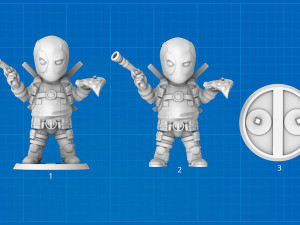 Chibi Deadpool 3D Print Model