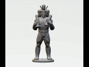 Colossus and Deadpool Statue 3D Принт Модель