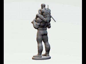 Colossus and Deadpool Statue 3D Принт Модель