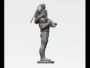 Colossus and Deadpool Statue 3D Принт Модель