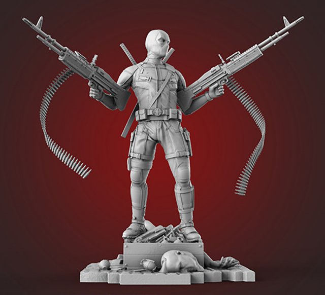 Deadpool Modelo de impresión 3D .c4d .max .obj .3ds .fbx .stl .blend