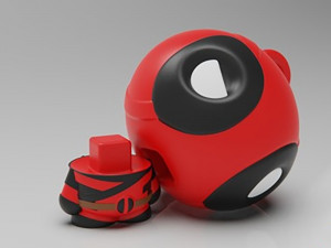 Chibi Deadpool 3D Принт Модель