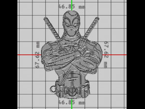 Deadpool Keychain 3D-Druckmodell