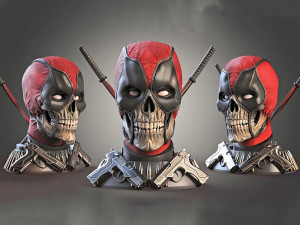 Deadpool Bust Halloween Version 3D 打印模型