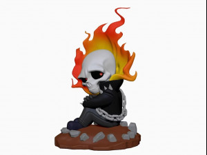 Ghost Rider vs Deapool Chibi 3D 打印模型