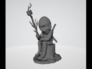 Ghost Rider vs Deapool Chibi 3D 打印模型