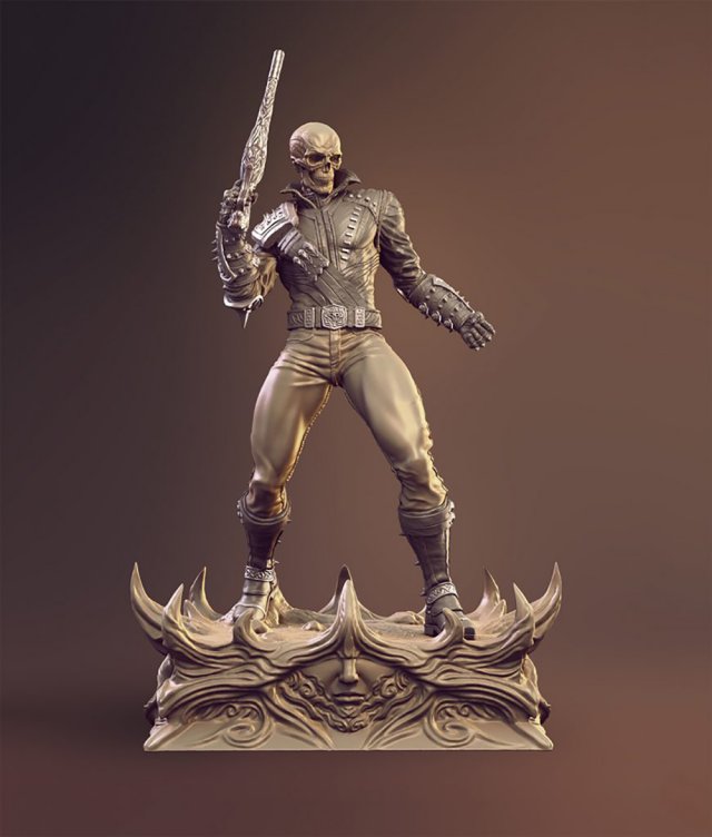 Ghost Rider Modelo de Impressão 3D .c4d .max .obj .3ds .fbx .stl .blend