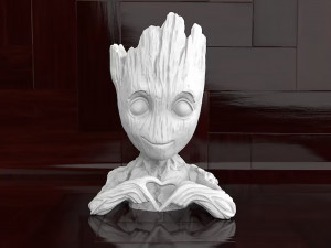 Baby Groot Heart 3D Принт Модель