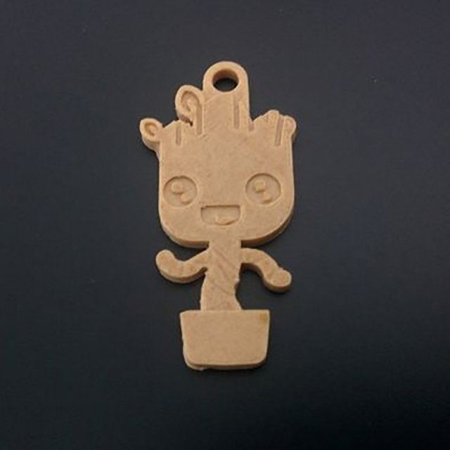 Groot Keychain 3D Print Model .c4d .max .obj .3ds .fbx .stl .blend 