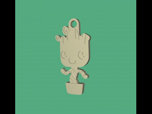 Groot Keychain 3D Print Model