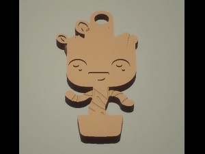 Groot Keychain 3D Print Model