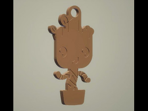 Groot Keychain 3D Print Model