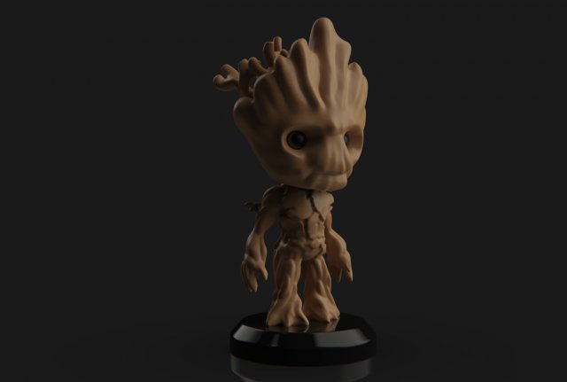 Groot 3D Принт Модель .c4d .max .obj .3ds .fbx .stl .blend 