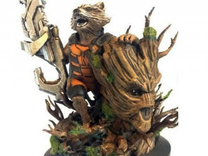 Rocket and Groot 3D Print Model