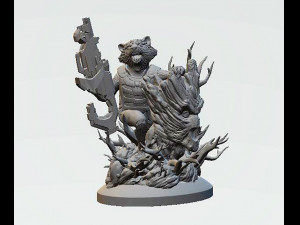 Rocket and Groot 3Dプリントモデル