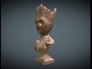 Teen Groot Bust 3D 프린트 모델