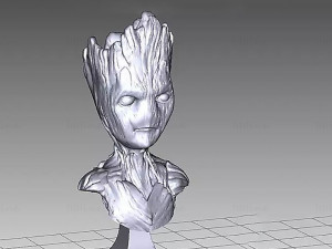 Teen Groot Bust 3D 프린트 모델