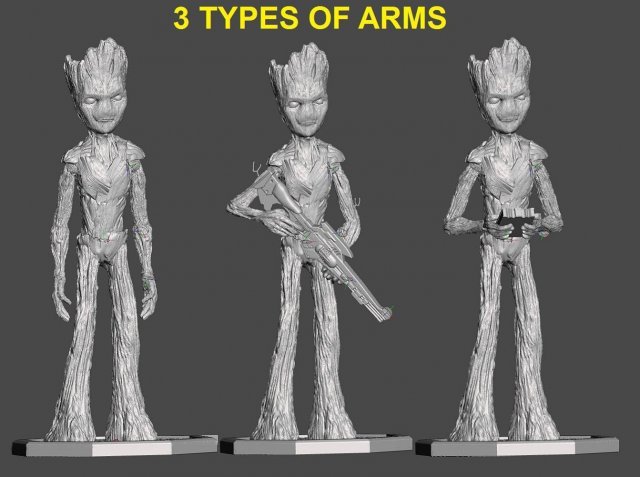 Teenage Groot Modèles 3D en vedette .c4d .max .obj .3ds .fbx .stl .blend 