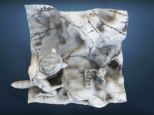 Rocket and Groot Diorama 3Dプリントモデル
