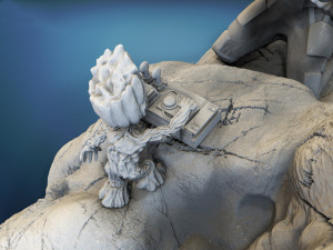 Rocket and Groot Diorama 3Dプリントモデル
