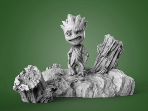 Baby Groot Modèles 3D en vedette