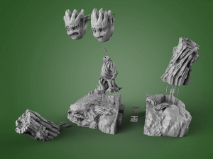 Baby Groot 3D 프린트 모델