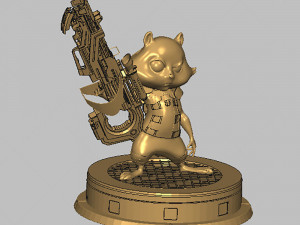 Little Rocket Raccoon Modello di stampa 3D