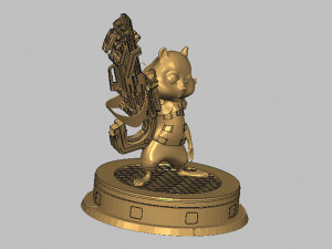 Little Rocket Raccoon Modello di stampa 3D