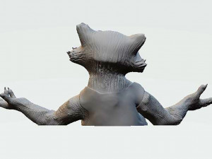 Rocket Raccoon Bust Modèles 3D en vedette