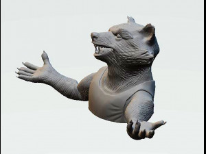 Rocket Raccoon Bust Modèles 3D en vedette