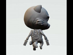 Rocket Raccoon Chibi 3D 打印模型