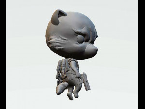 Rocket Raccoon Chibi 3D 打印模型
