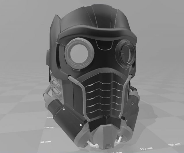Star Lord Helmet 3Dプリントモデル .c4d .max .obj .3ds .fbx .stl .blend 