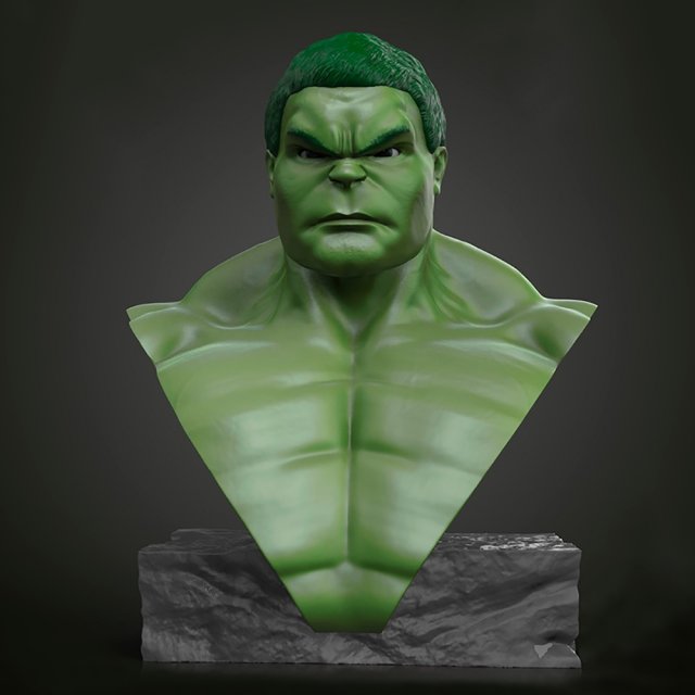 Hulk Bust Model do druku 3D .c4d .max .obj .3ds .fbx .stl .blend