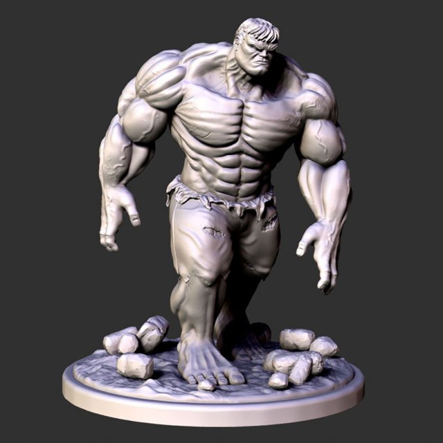 Hulk Statues 3D-Druckmodell .c4d .max .obj .3ds .fbx .stl .blend 