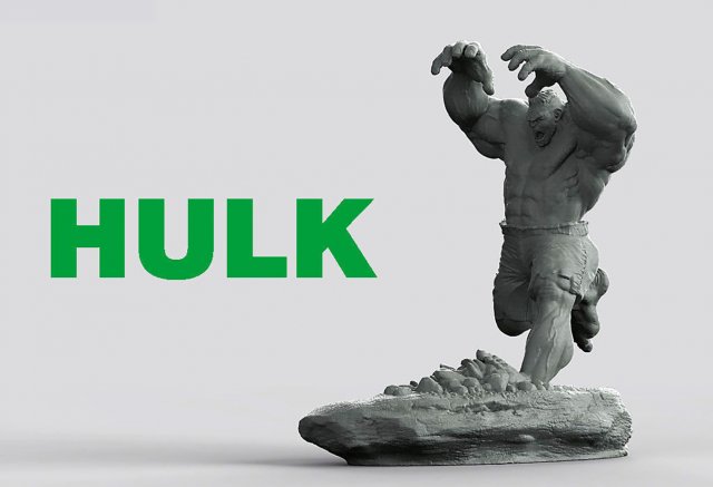 Hulk Angry Modello di stampa 3D .c4d .max .obj .3ds .fbx .stl .blend 