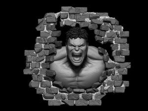 Hulk Smash Wall Modèles 3D en vedette
