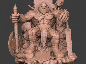 Hulk On Throne 3Dプリントモデル