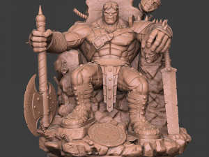 Hulk On Throne 3D Принт Модель