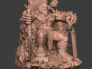 Hulk On Throne 3D Принт Модель